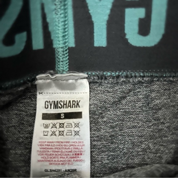 Gymshark Gray & Teal Flex Bike Shorts Size Small - Picture 3 of 6